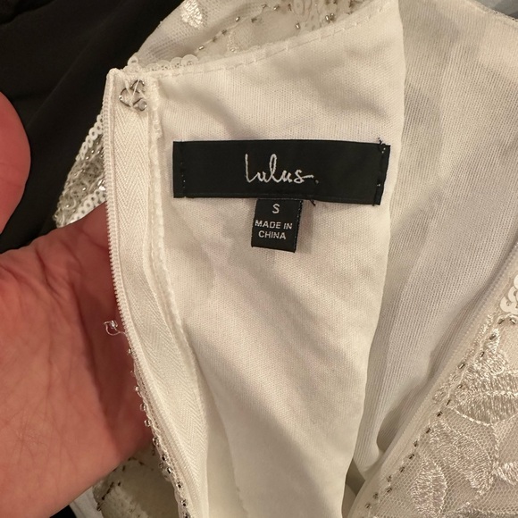 Lulus Spread Your Shine White Sequin Embroidered
Bodycon Bachelorette dress - Picture 4 of 9